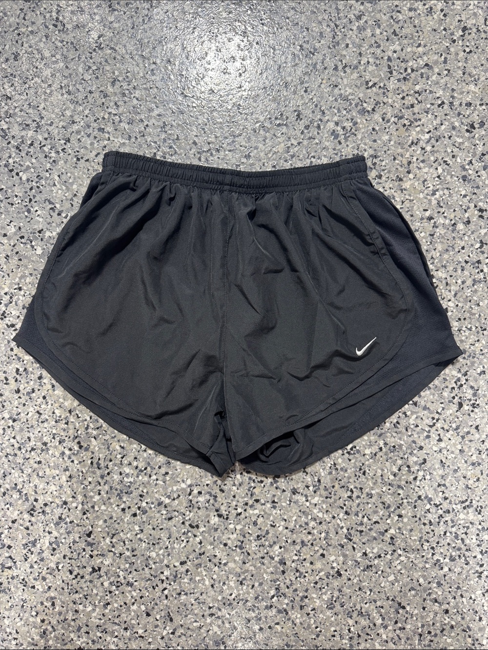 Nike Black Running Shorts with White Swoosh